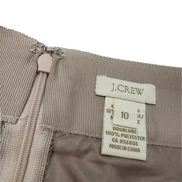 J CREW Taupe Sparkler Lace Skirt Womens Size 10 - Picture 3 of 5